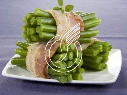 Fagots de haricots verts lardés