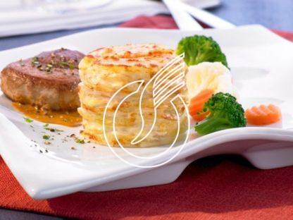 Kartoffelgratin in Portionen