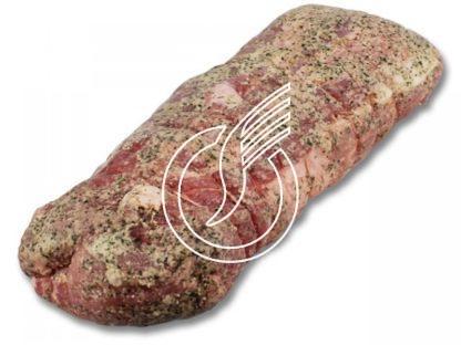 Schweins-Hals, gerollt und gewürzt
