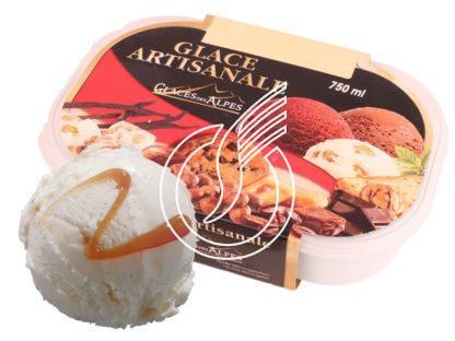 Glace 0.75 litre vanille marbrée caramel