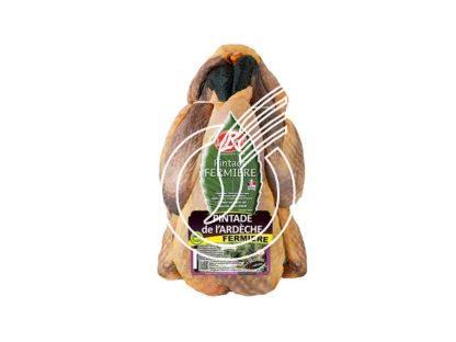 Bauern- Perlhuhn aus Ardèche unter nahrungsmittelfilm