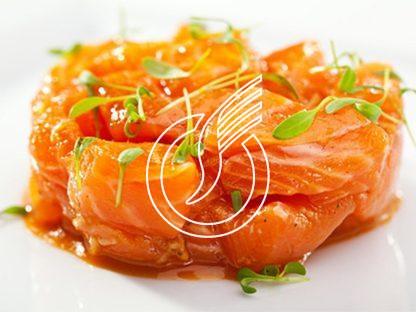Tartare de saumon légèrement fumé