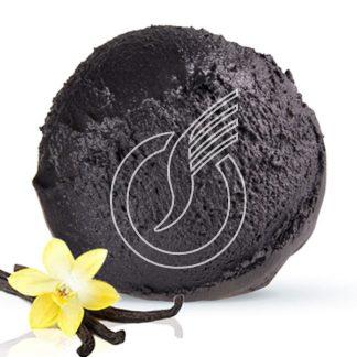Eis Vanille "Black Ice" mit Pflanzenkohle